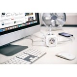 Brennenstuhl Bloc multiprises ALEA 4 prises Gris clair/Blanc