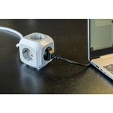 Brennenstuhl Bloc multiprises ALEA 4 prises Gris clair/Blanc