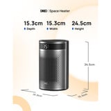 DREO Chauffage soufflant Atom 416, Radiateur soufflant Noir/Argent