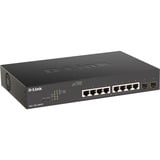 D-Link DGS-1100-10MPV2 Géré L2 Gigabit Ethernet (10/100/1000) Connexion Ethernet, supportant l'alimentation via ce port (PoE) 1U Noir, Switch Géré, L2, Gigabit Ethernet (10/100/1000), Connexion Ethernet, supportant l'alimentation via ce port (PoE), Grille de montage, 1U