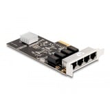 DeLOCK PCIe x4 vers 4 x RJ45 Gbit, Carte réseau 