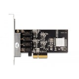 DeLOCK PCIe x4 vers 4 x RJ45 Gbit, Carte réseau 