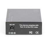 Digitus Convertisseur de média Gigabit Multimode/Monomode SFP, Media Converter Noir
