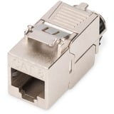 Digitus Module Keystone Cat. 8.1, blindé, Module de Keystone Argent/Blanc
