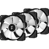 Fractal Design Aspect 12 RGB PWM Black Frame 3 Fan, Ventilateur de boîtier Noir/Blanc, 3 pièces