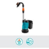 GARDENA 14602-20 pompe à eaux 2 bar 2000 l/h, Pompe submersible et pression Turquoise/gris, Batterie, 2 bar, 2000 l/h, Noir, Bleu, Orange