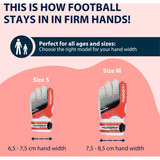 HUDORA Gants de gardien pour enfants, rouge, taille S Rouge/Blanc