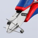 KNIPEX Pince coupante électronique 77 02 115, Tenailles de cran Rouge/Bleu