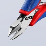 KNIPEX Pince coupante électronique 77 02 115, Tenailles de cran Rouge/Bleu