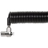 Kensington Câble de sécurité MicroSaver 2.0 portable — Clé passe, Verrou antivol Noir, 1,8 m, Clé, Acier au carbone, Charbon, Argent