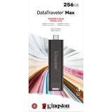 Kingston DataTraveler Max, 256 Go, Clé USB Noir, DTMAX/256Go, USB-C 3.2 Gen 2 (10 Gbit/s)