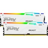Kingston FURY FURY Beast 64GB 6400MT/s DDR5 CL32 DIMM (Kits de 2) White RGB EXPO, Mémoire vive Blanc, 64 Go, 2 x 32 Go, DDR5, 288-pin DIMM, Blanc