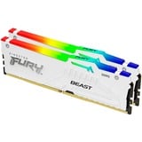 Kingston FURY FURY Beast 64GB 6400MT/s DDR5 CL32 DIMM (Kits de 2) White RGB EXPO, Mémoire vive Blanc, 64 Go, 2 x 32 Go, DDR5, 288-pin DIMM, Blanc