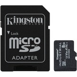 Kingston Industrial microSDHC 8 Go, Carte mémoire Noir, Adaptateur SD inclus, Classe 10, UHS-I, U3, V30, A1