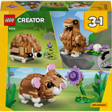 LEGO Creator 3-en-1 Adorable Hamster avec Fleur, Jouets de construction 