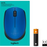 Logitech M171 Blue-K souris Ambidextre RF sans fil Optique 1000 DPI Bleu, Ambidextre, Optique, RF sans fil, 1000 DPI, Bleu