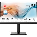 MSI Modern MD241PDE 60,5 cm (23.8") 1920 x 1080 pixels Full HD Noir, Moniteur LED Noir, 60,5 cm (23.8"), 1920 x 1080 pixels, Full HD, 5 ms, Noir