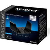 Netgear Nighthawk RAXE500 Tri-Band WiFi, Routeur Noir, Wi-Fi 6 (802.11ax), Tri-bande (2,4 GHz / 5 GHz / 6 GHz), Ethernet/LAN, Noir, Routeur