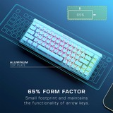 Turtle Beach clavier gaming Blanc/en aluminium, Layout DE, Roccat Titan II Optical Red