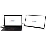 Verbatim 49592 écran plat de PC 39,6 cm (15.6") 1920 x 1080 pixels Full HD LCD Écran tactile Noir Moniteur Noir, 1x HDMI, 2x USB-C, 1x USB-A, 39,6 cm (15.6"), 1920 x 1080 pixels, Full HD, LCD, 6 ms, Noir