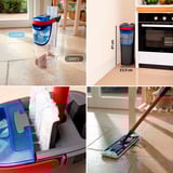 Vileda H2PrO Set de balai plat, Serpillère Noir/Rouge