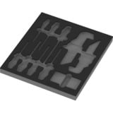 Wera Insert en mousse pour Stainless Set 1, vide, Dépôt Noir/gris