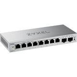 Zyxel 8-Port GbE + 2 GbE Uplink Web Managed, Switch Gris