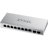 Zyxel 8-Port GbE + 2 GbE Uplink Web Managed, Switch Gris