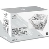 ASUS ROG -STRIX-1000P-GAMING-WHITE unité d'alimentation d'énergie 20+4 pin ATX ATX Blanc alimentation modulaire 1000 watt Blanc, 1x 12V-2x6, 4x PCIe, 1000 W, 100 - 240 V, Actif, 130 W, 1000 W, 130 W