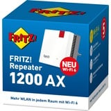 AVM FRITZ!Repeater 1200 AX, Répéteur FRITZ!Repeater 1200 AX, 3000 Mbit/s, IEEE 802.11a, IEEE 802.11ac, IEEE 802.11ax, IEEE 802.11g, IEEE 802.11n, Type F, Gigabit Ethernet, 10,100,1000 Mbit/s, Wi-Fi 6 (802.11ax)