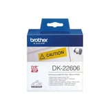 Brother DK-22606 - Ruban film continu original – Noir sur jaune, 62 mm de large 62 mm de large, Noir sur jaune, DK, Noir, Jaune, Thermique directe, Chine, 5 année(s)