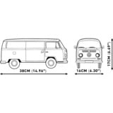 COBI Volkswagen T2a Camper Van - Édition Executive, Jouets de construction Rouge/Blanc, Échelle 1:12