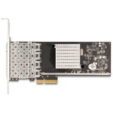 DeLOCK PCI Express x4 vers 4 x SFP Slot Gigabit LAN i350, Carte réseau 