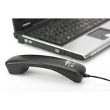 Digitus Combiné de téléphone USB casque on-ear Noir