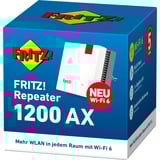 FRITZ! FRITZ!Repeater 1200 AX, Répéteur FRITZ!Repeater 1200 AX, 3000 Mbit/s, IEEE 802.11a, IEEE 802.11ac, IEEE 802.11ax, IEEE 802.11g, IEEE 802.11n, Type F, Gigabit Ethernet, 10,100,1000 Mbit/s, Wi-Fi 6 (802.11ax)