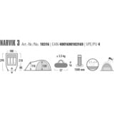 High Peak Tente dôme Narvik 3 Bleu/gris foncé