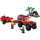 LEGO City - Le camion de pompiers 4x4 et le canot de sauvetage, Jouets de construction 60412