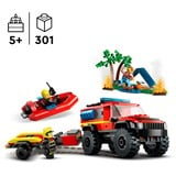 LEGO City - Le camion de pompiers 4x4 et le canot de sauvetage, Jouets de construction 60412