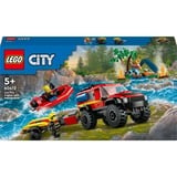 LEGO City - Le camion de pompiers 4x4 et le canot de sauvetage, Jouets de construction 60412