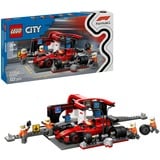 LEGO Ville - Arrêt au stand de F1 et équipe de ravitaillement avec voiture Ferrari, Jouets de construction 60443