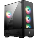 MSI MAG Forge 112R Midi Tower Noir, Transparent, boîtier pc Noir | 2x USB-A | RGB | Window