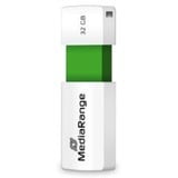 MediaRange Color Edition 32 GB, Clé USB Blanc/Vert