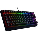 Razer Blackwidow V3 clavier USB QWERTZ Allemand Noir Noir, Layout DE (QWERTZ), Razer certified Mechanical Green Switches, 80% (TKL), Taille réelle (100 %), USB, Clavier mécanique, QWERTZ, LED RGB, Noir