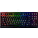 Razer Blackwidow V3 clavier USB QWERTZ Allemand Noir Noir, Layout DE (QWERTZ), Razer certified Mechanical Green Switches, 80% (TKL), Taille réelle (100 %), USB, Clavier mécanique, QWERTZ, LED RGB, Noir