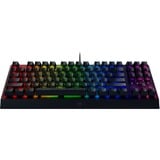 Razer Blackwidow V3 clavier USB QWERTZ Allemand Noir Noir, Layout DE (QWERTZ), Razer certified Mechanical Green Switches, 80% (TKL), Taille réelle (100 %), USB, Clavier mécanique, QWERTZ, LED RGB, Noir