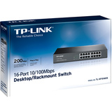 TP-Link TL-SF1016DS V3.0, Switch Noir, Non-géré, Fast Ethernet (10/100), Grille de montage, 1U