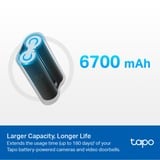TP-Link Tapo A100 Batterie Noir, Batterie, Universel, Noir, TP-Link, Tapo C420, Tapo C400, Tapo D230, Lithium