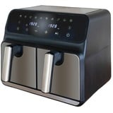 Unold 58685 friteuse Double 8 L Autonome 1700 W Friteuse d’air chaud Noir, Gris, Friteuse à air chaud Noir/en acier inoxydable, Friteuse d’air chaud, 8 L, 60 °C, 200 °C, 60 min, Double