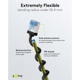 goobay Câble de raccordement slim ultraflexible Cat.6a, U/FTP Noir