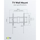 goobay Support mural TV Pro TILT (L) Noir